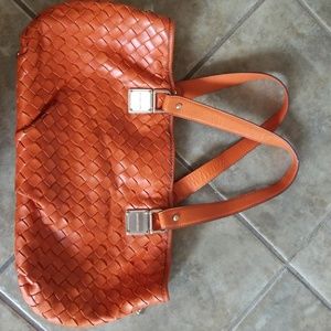 Michael Kors Orange Leather Handbag
